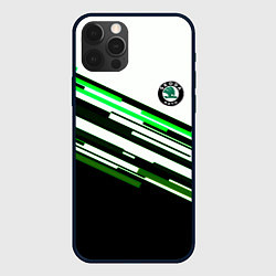 Чехол iPhone 12 Pro Max Skoda sport stripes line