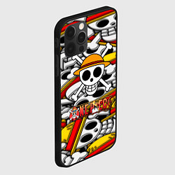 Чехол для iPhone 12 Pro Max One Piece logo pattern pirat, цвет: 3D-черный — фото 2