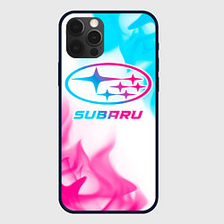 Чехол iPhone 12 Pro Max Subaru neon gradient style