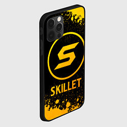 Чехол для iPhone 12 Pro Max Skillet - gold gradient, цвет: 3D-черный — фото 2