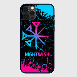 Чехол для iPhone 12 Pro Max Nightwish - neon gradient, цвет: 3D-черный