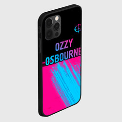 Чехол для iPhone 12 Pro Max Ozzy Osbourne - neon gradient посередине, цвет: 3D-черный — фото 2