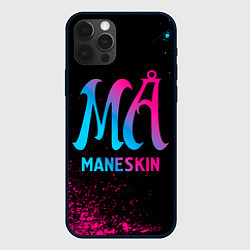 Чехол для iPhone 12 Pro Max Maneskin - neon gradient, цвет: 3D-черный