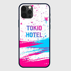 Чехол iPhone 12 Pro Max Tokio Hotel neon gradient style посередине