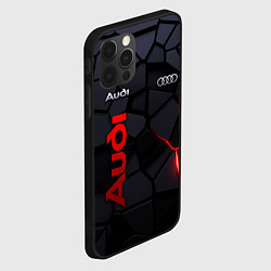 Чехол для iPhone 12 Pro Max Audi - плиты с эффектом свечения, цвет: 3D-черный — фото 2