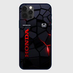 Чехол для iPhone 12 Pro Max Honda - плиты с эффектом свечения, цвет: 3D-черный