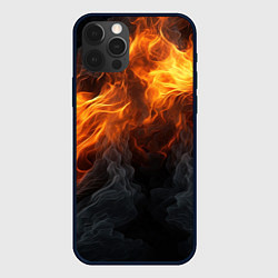 Чехол для iPhone 12 Pro Max Огонь и дым, цвет: 3D-черный