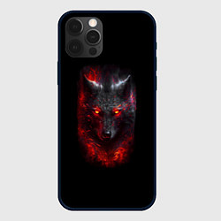 Чехол для iPhone 12 Pro Max Огненный волк, цвет: 3D-черный