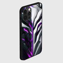 Чехол для iPhone 12 Pro Max Броня адская и райская фиолетовая, цвет: 3D-черный — фото 2