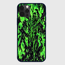 Чехол для iPhone 12 Pro Max Демонический доспех зелёный, цвет: 3D-черный