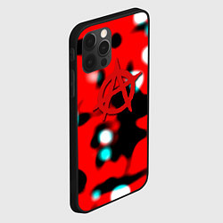 Чехол для iPhone 12 Pro Max Анархия красные краски, цвет: 3D-черный — фото 2