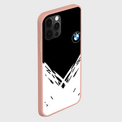 Чехол для iPhone 12 Pro Max BMW стильная геометрия спорт, цвет: 3D-светло-розовый — фото 2