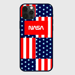 Чехол iPhone 12 Pro Max NASA usa space logo