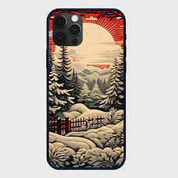 Чехол iPhone 12 Pro Max Блеск снежинок новогодний стиль