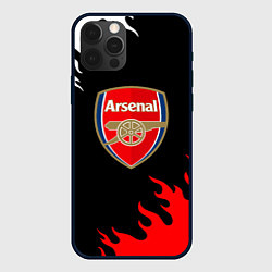 Чехол для iPhone 12 Pro Max Arsenal fc flame, цвет: 3D-черный