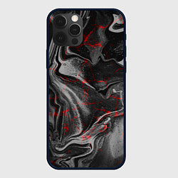 Чехол для iPhone 12 Pro Max Брызги краски и вода, цвет: 3D-черный
