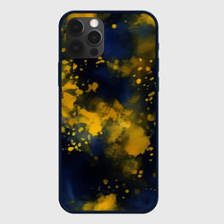Чехол для iPhone 12 Pro Max Акварелика в синем, цвет: 3D-черный