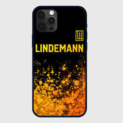 Чехол для iPhone 12 Pro Max Lindemann - gold gradient посередине, цвет: 3D-черный