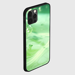 Чехол для iPhone 12 Pro Max Зеленая вода с пузырями, цвет: 3D-черный — фото 2