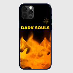 Чехол iPhone 12 Pro Max Dark Souls - gold gradient посередине