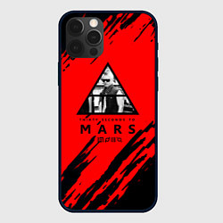 Чехол для iPhone 12 Pro Max 30 Second to mars краски абстрактные, цвет: 3D-черный