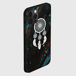 Чехол для iPhone 12 Pro Max Ловец снов и чёрный мыльный пузырь, цвет: 3D-черный — фото 2