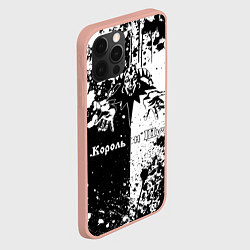 Чехол для iPhone 12 Pro Max Король и шут - черно-белая абстракция, цвет: 3D-светло-розовый — фото 2