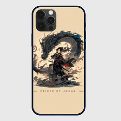 Чехол для iPhone 12 Pro Max Дракон и меч, цвет: 3D-черный