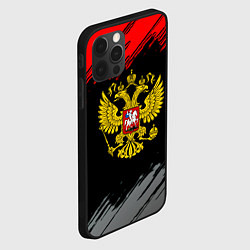 Чехол для iPhone 12 Pro Max Герб РФ краски спорт, цвет: 3D-черный — фото 2