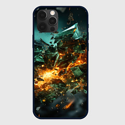 Чехол для iPhone 12 Pro Max Геометрический всплеск, цвет: 3D-черный