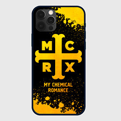 Чехол для iPhone 12 Pro Max My Chemical Romance - gold gradient, цвет: 3D-черный