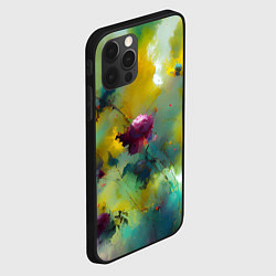 Чехол для iPhone 12 Pro Max Абстрактные розы в пятнах краски, цвет: 3D-черный — фото 2