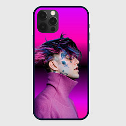 Чехол для iPhone 12 Pro Max Lil Peep фиолетовый лук, цвет: 3D-черный