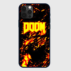 Чехол iPhone 12 Pro Max Doom огненный стиль ад марса