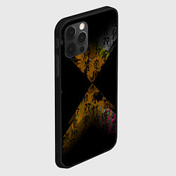 Чехол для iPhone 12 Pro Max Японские иероглифы текстуры, цвет: 3D-черный — фото 2