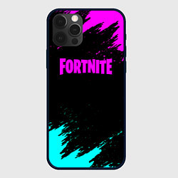 Чехол iPhone 12 Pro Max Fortnite краски неоновые стиль