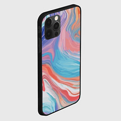 Чехол для iPhone 12 Pro Max Цветной вихрь, цвет: 3D-черный — фото 2