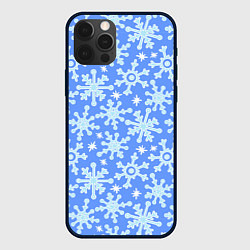 Чехол для iPhone 12 Pro Max Мультяшные снежинки, цвет: 3D-черный