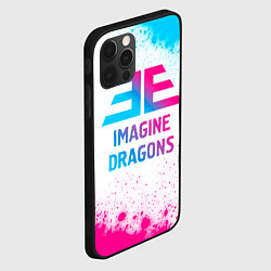 Чехол для iPhone 12 Pro Max Imagine Dragons neon gradient style, цвет: 3D-черный — фото 2