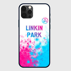 Чехол для iPhone 12 Pro Max Linkin Park neon gradient style посередине, цвет: 3D-черный