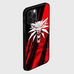 Чехол для iPhone 12 Pro Max The witcher - red sport, цвет: 3D-черный — фото 2