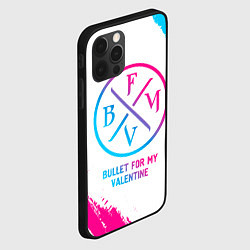 Чехол для iPhone 12 Pro Max Bullet For My Valentine neon gradient style, цвет: 3D-черный — фото 2