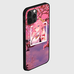 Чехол для iPhone 12 Pro Max Яэ Мико жрица, цвет: 3D-черный — фото 2