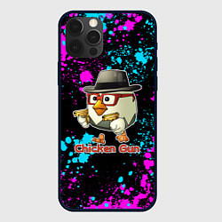 Чехол iPhone 12 Pro Max Chicken gun - neon