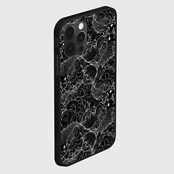 Чехол для iPhone 12 Pro Max Бойцовые рыбки на волнах, цвет: 3D-черный — фото 2