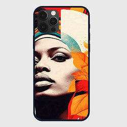 Чехол для iPhone 12 Pro Max Африканская девушка с дредами, цвет: 3D-черный