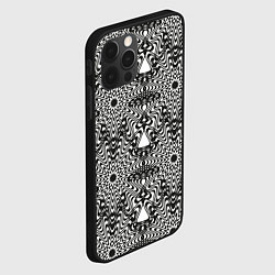 Чехол для iPhone 12 Pro Max Черные линии, цвет: 3D-черный — фото 2