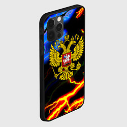 Чехол для iPhone 12 Pro Max Россия наша страна герб шторм, цвет: 3D-черный — фото 2