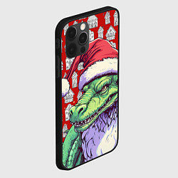 Чехол для iPhone 12 Pro Max Большой зеленый новогодний дракон, цвет: 3D-черный — фото 2