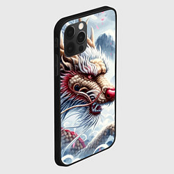 Чехол для iPhone 12 Pro Max Свирепый японский дракон - искусство, цвет: 3D-черный — фото 2